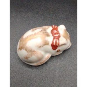 Cat Kitten Kutani Vintage Antique Possible 2.5 Inches Long